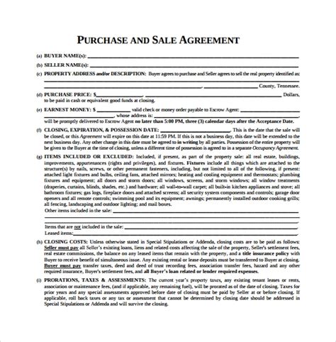 Free 13 Sample Purchase Agreement Templates In Pdf Ms Word Pages