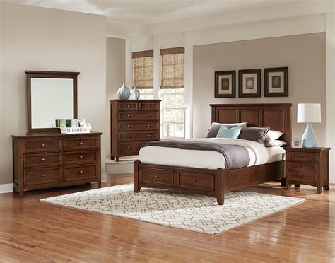 Shaped tops, framed end panels, deep drawers with wide framing, arched base rails and tapered, saber legs belie the simplicity that one typically associates with contemporary furniture. Vaughan Bassett Bonanza BB28 Q Bedroom Group 4 Queen ...