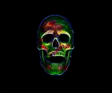 Incredible Neon Skull Wallpaper Skull Wallpaper Skull