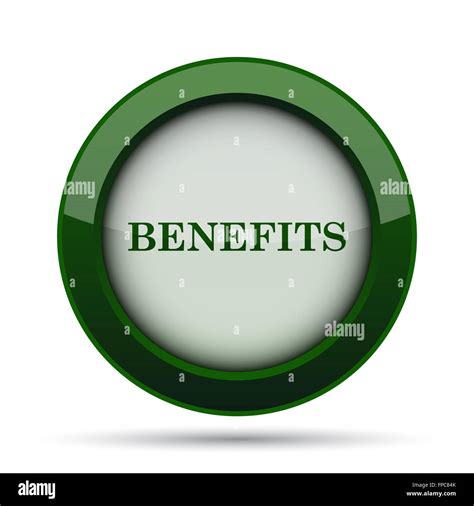 Benefits Icon Internet Button On White Background Stock Photo Alamy