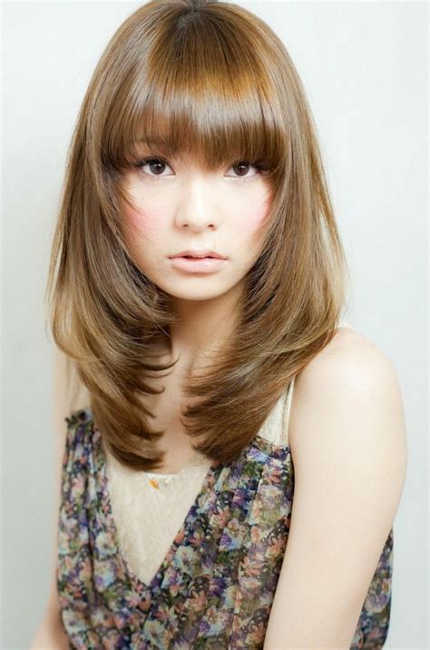 Awesome Haircuts For Long Hair With Layers And Side Bangs Korean And