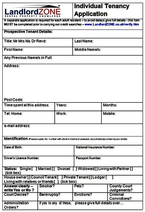 tenant application form sample mous syusa