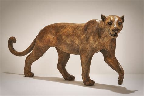 Bronze Leopard Sculpture Nick Mackman Animal Sculpture