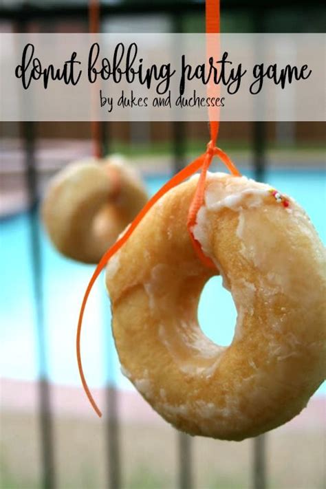 Donut Bobbing Party Game Fall Festival Party Fall Festival Games Fall Harvest Party