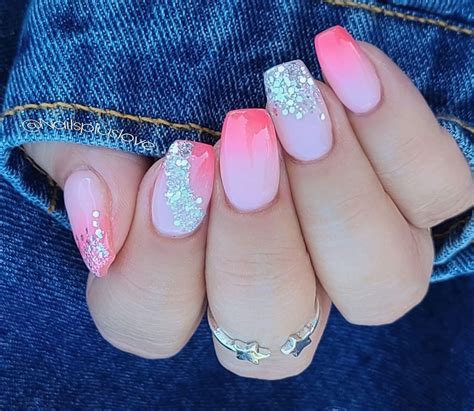 Sparkle Nails Glam Nails Nail Manicure Pink Nails Cute Gel Nails