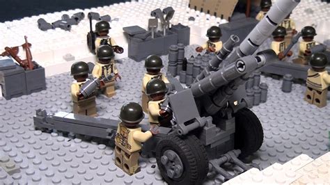 Lego Battle Of The Bulge Wwii Artillery Unit Brickmania Youtube