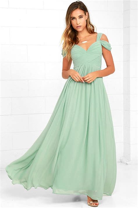 Lovely Mint Green Dress Maxi Dress Bridesmaid Dress 8900 Lulus