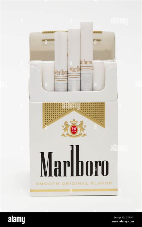 A Pack Of Marlboro Gold Cigarettes Stock Photo Royalty Free Image