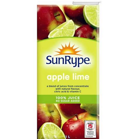 Sunrype Apple Lime 100 Juice 1 Litre Apple Lime 1 Litre Walmartca