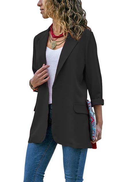 toamir fashion women slim casual suit blazer coat jacket ladies ol office work business long