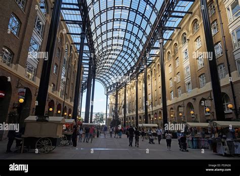 Inside Hays Galleria Shopping Centre Southbank London Stock Photo