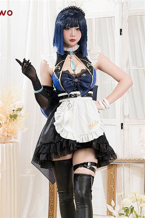 【pre Sale】uwowo Genshin Impact Fanart Yelan Maid Dress Cosplay Costume Shopperboard