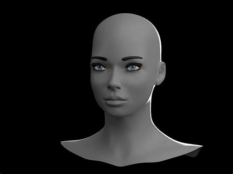 female head v1 3d model