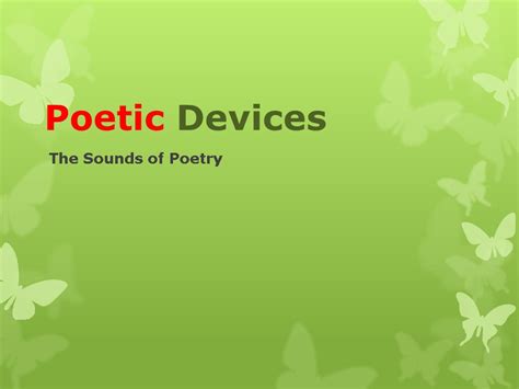 Ppt Poetic Devices Powerpoint Presentation Free To View Id