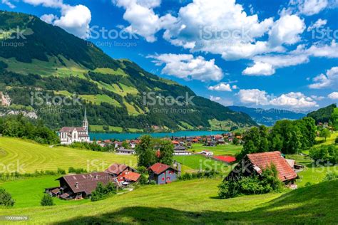 Swiss Village Lungern Switzerland Stock Photo Download Image Now