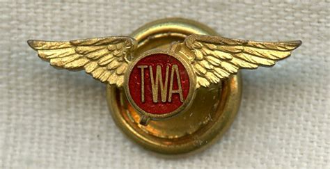 Enameled 1930s Twa Lapel Pin Flying Tiger Antiques Online Store