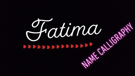 Name Calligraphy Fatima Style Youtube