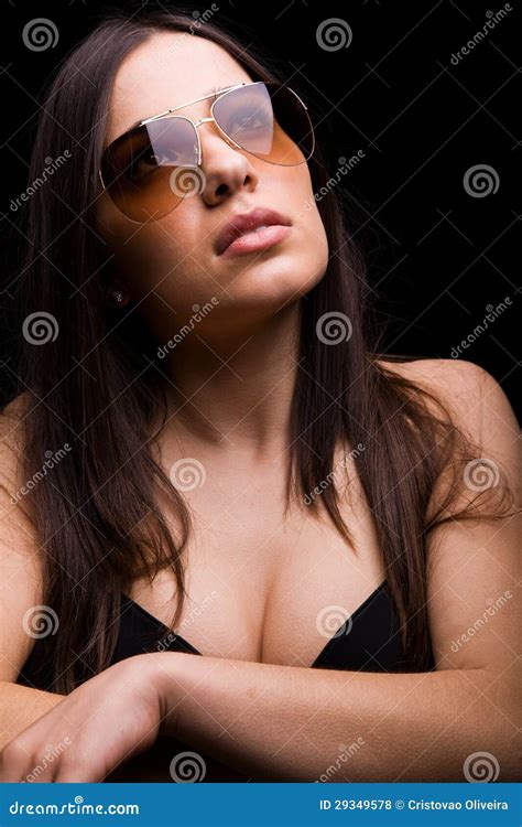 Woman In Sunglasses Stock Photo Image Of Elegant Black