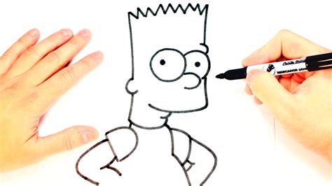 How To Draw Bart Simpson Bart Simpson Easy Draw Tutorial Youtube