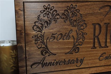 Personalized Th Anniversary Gift For Parents Th Wedding Anniversary Gifts Wooden Anniversary