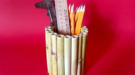 Make A Stylish Free Bamboo Pen Holder Diy Crafts Guidecentral