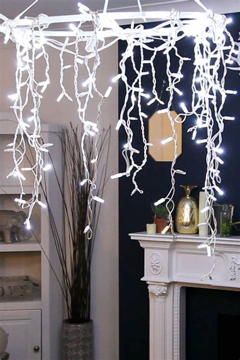 Make Your Own Hula Hoop Fairy Light Chandelier Using This Easy Tutorial