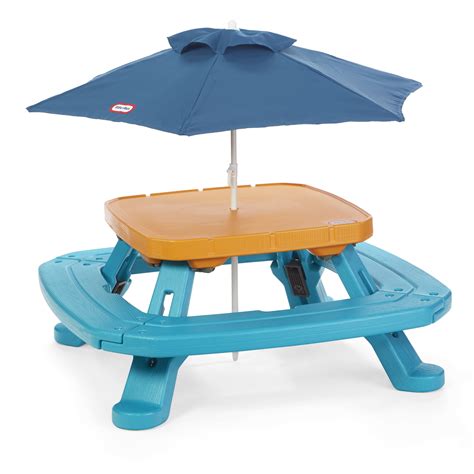Little Tikes Backyard Picnic Table With Umbrella And Seating For Up To