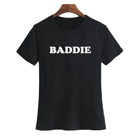 Baddie Ladies T Shirt Streetwear Letter Printing Tops White T Shirt