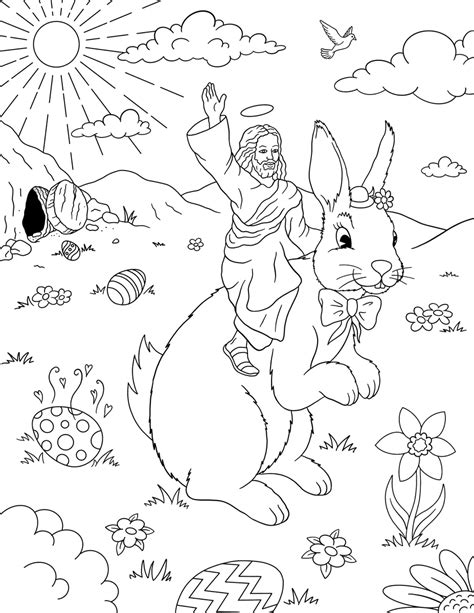 Coloring Page Easter Jesus