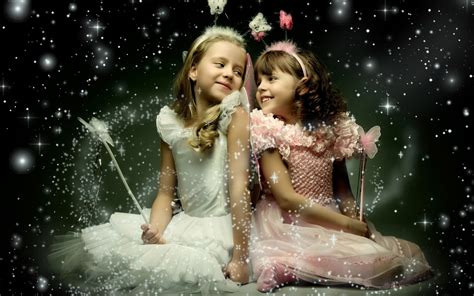 Click or touch on the image to see in full high resolution. Two Beautiful Little Girl With Wings Wallpapers - 1280x800 ...
