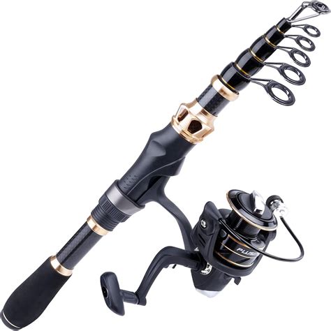 Plusinno Fishing Rod And Reel Combos Carbon Fiber Telescopic Fishing