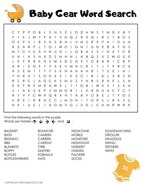 Printable Baby Word Search Cool2bkids Vrogue