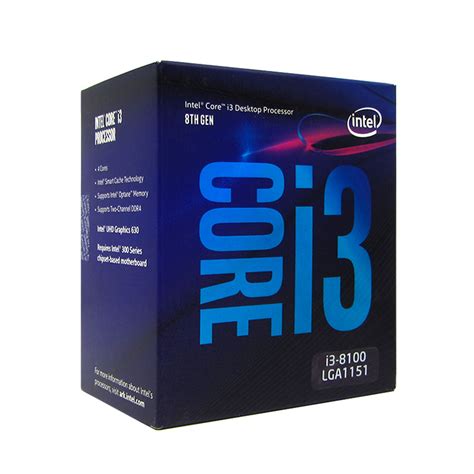 Procesador Intel Core I3 8100 360 Ghz 6 Mb Caché L3 Lga1151 65w