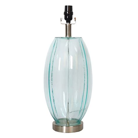 Ty Pennington Light Teal Art Glass Table Lamp 19