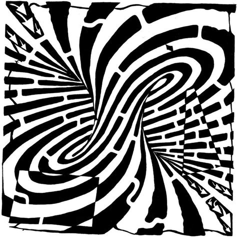 Download Optical Illusion Coloring Pages Free Printable | Strip