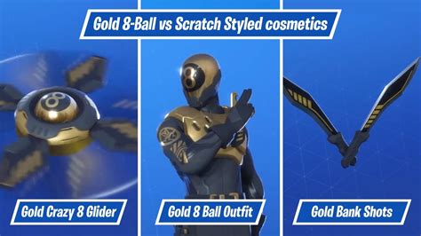 New Gold 8 Ball Vs Scratch Skin Gold Crazy Eight Glider Gold Bank