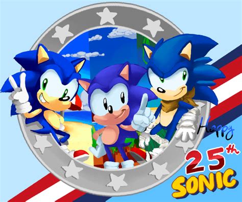 Happy 25th Sonic By Artisyone On Deviantart