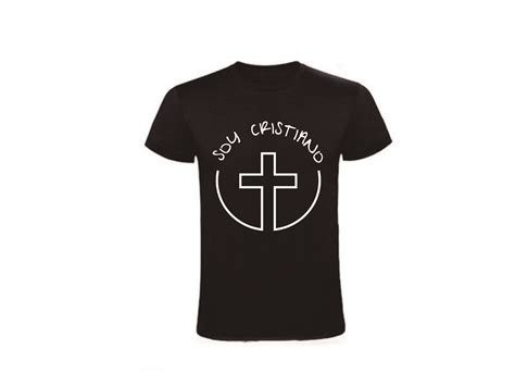 Camiseta Negra Con El Logo De Soy Cristiano Soy Cristiano