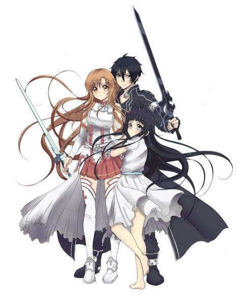 The game is set in the world of alfheim online, which was the setting for the second half of season one of the. Asuna Kirito Yui by Pikarty10 | Sword art online wallpaper ...