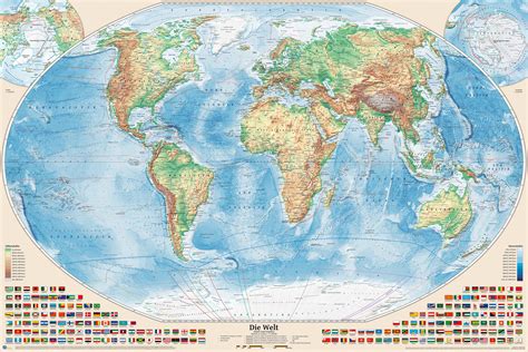 Weltkarte Gebirge Landkarte
