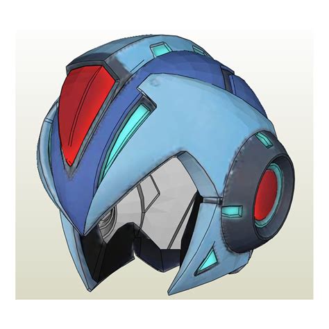 Mega Man X Helmet Pepakura Foam Unfold Etsy New Zealand