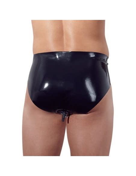 the latex collection men s latex briefs with plug l