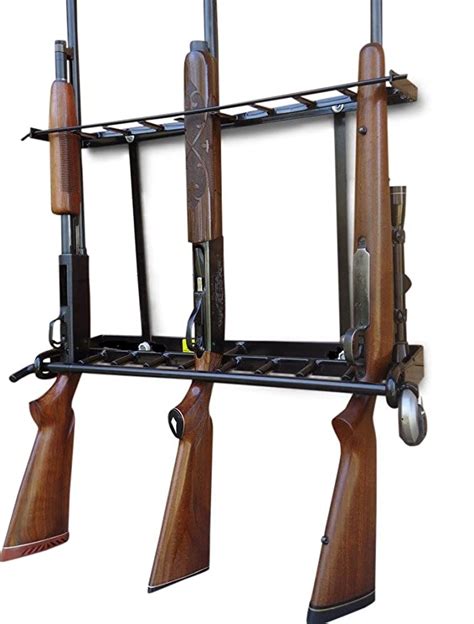 9 locking gun rack for wall and floor mount secure gun storage solutions rifle
