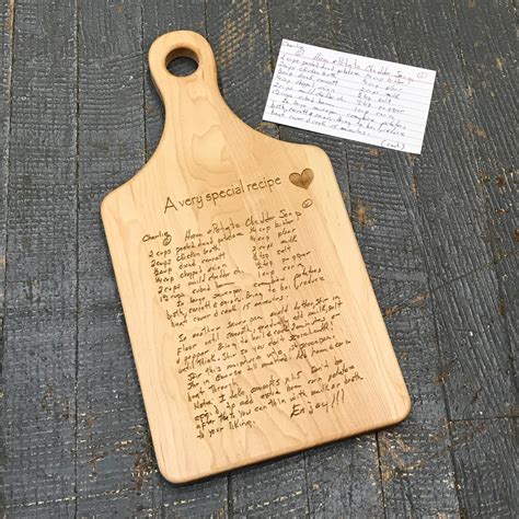 Custom Engraved Personalized Wood Recipe Cutting Board Thedepot