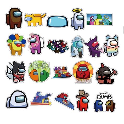 50 Pcs Among Us Sticker Pack Set Game Diy Imposter Decal Quality