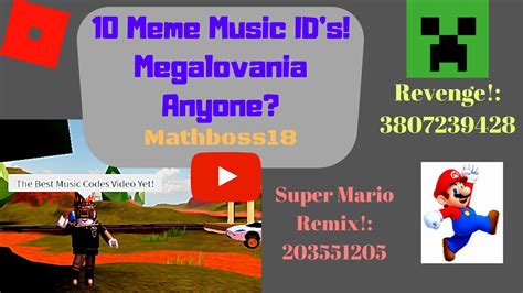 10 Meme Music Ids For Roblox Megalovania Revenge Mario