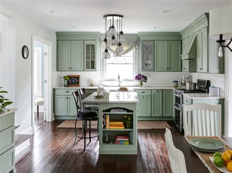 The owners of this dutch colonial home wanted an interior design that was both warm and inviting, while still utilizing the textures of the tro Vintage Revival of Dutch Colonial Kitchen - Traditional ...