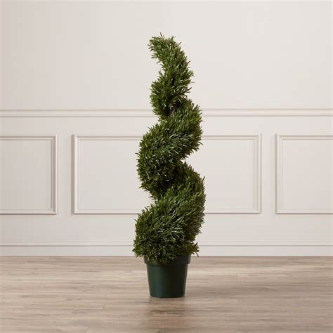 The herb rosemary is useful in the kitchen, beautiful in the garden, it can also be trained and trimmed into ornamental shapes. Faux Rosemary Topiary & Reviews | Joss & Main