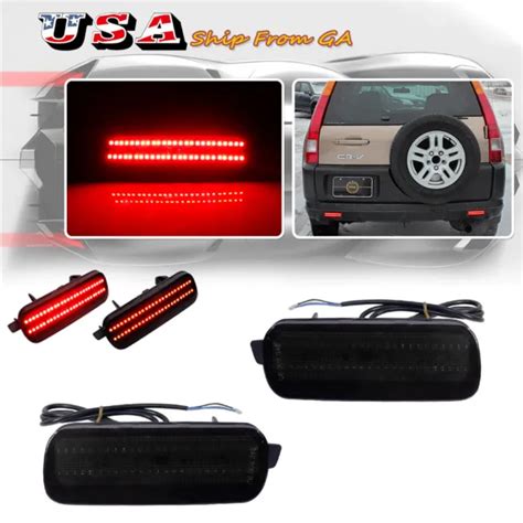 Smoked Rear Bumper Reflector Led Tail Brake Lights For