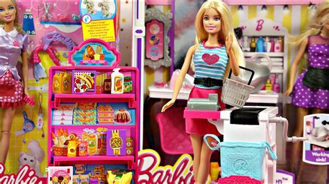 Barbie Malibu Ave Grocery Store With Barbie Doll Playset Sklep
